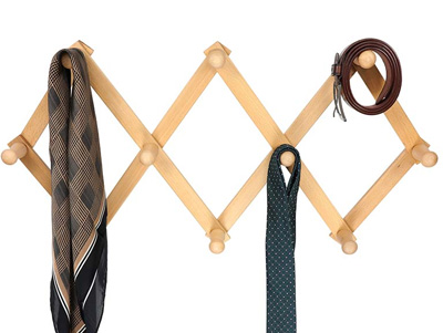 Multifunctional Rack Foldable Door Hook Wooden Bag Hanger Clothes