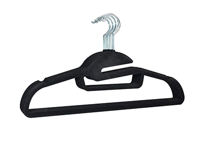 20 Pack Flocked Plastic Clothes Hangers Anti-Slip Closet Hanger 15881- –  FixtureDisplays