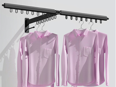 Retractable Clothes Drying Racks Wall Mounted Balcony Outdoor Hanger