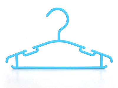 Wholesale Factory Price Cheap Blue Plastic Kids Hangers with Large Notched