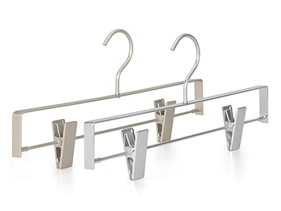  Extra Smooth Chrome and Nickel Jeans Slacks Hanger with Adjustable Clips