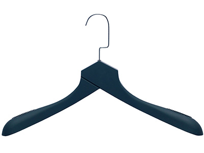 Special Style Black Plastic Hanger with Anti-Slip Shoulder